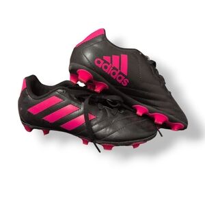 Adidas Black and Pink Athletic Cleats